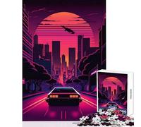 Adult Jigsaw Puzzles 1000 Pieces Neon Night Drive Jigsaws for Adults Puzzle Pattern Assembly Fun Activities at Home Birthday And Unique Gifts (38x26cm)