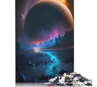 Adult Jigsaw Puzzles 1000 Pieces Neon Nova Wood Puzzles Wooden Puzzles Sustainable Puzzle for Adults 1000pcs (75x50cm)
