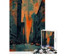 Adult Jigsaw Puzzles 1000 Pieces New York Fifth Avenue Relaxing Games Staycation Kill Time Home Decoration Toys Deal As Gifts for The Whole Family (38x26cm)