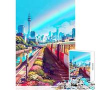 Adult Jigsaw Puzzles 1000 Pieces Next Stop Tokyo Relaxing Games Staycation Kill Time Home Decoration Toys Deal As Gifts for The Whole Family (38x26cm)