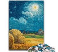 Adult Jigsaw Puzzles 1000 Pieces Night Sky Wheat Field for And from 14 Years And over Play Toys Because It Is Ideal As A Gift for The Whole Family 26x38cm