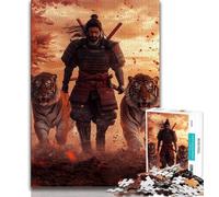Adult Jigsaw Puzzles 1000 Pieces Ninja And Tiger Puzzles,Challenging Family Activity Games DIY Toy for Home Wall Decor Gifts 75x50cm