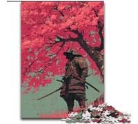 Adult Jigsaw Puzzles 1000 Pieces Ninja Under The Cherry Blossom Tree, Elephant Toy Intellectual Game Birthday Present, Gifts, Wall Art for Ages 14+ (Size50x75cm)