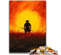 Adult Jigsaw Puzzles 1000 Pieces Ninja Warrior at Sunset Adult Puzzles,Learning Educational Toys Family Games Unique Birthday And Gifts (75x50cm)
