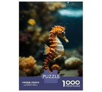 Adult Jigsaw Puzzles 1000 Pieces Ocean Seahorse Decor Jigsaws for Adults Brain Teaser Game A Work of Art Educational Challenge 70x50cm/1000pcs