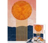 Adult Jigsaw Puzzles 1000 Pieces Orange Sun Rays Brain Teaser Game Tough Challenge Educational Toy Deal As Gifts for The Whole Family (50X75CM)