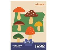Adult Jigsaw Puzzles 1000 Pieces Oregon State Mushrooms And Coordinates Adult Puzzles Hands-on Game Analysis And Logic Gifts for Friends And Family 70x50cm/1000pcs