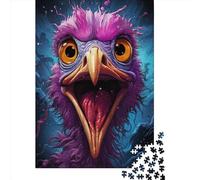 Adult Jigsaw Puzzles 1000 Pieces Ostrich Wood Jigsaw Puzzles for Adults Educational Game Challenge Toy 1000pcs (75x50cm)