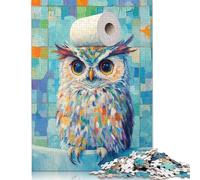 Adult Jigsaw Puzzles 1000 Pieces Owl with Toilet Paper Puzzles for Adults & Teenager Educational Games 1000pcs (75x50cm)