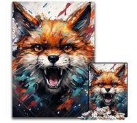 Adult Jigsaw Puzzles 1000 Pieces Painting Color Fox Jigsaw Puzzles for Adults for Home Decor Brain Training 1000 PCS(75x50cm)