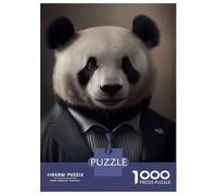 Adult Jigsaw Puzzles 1000 Pieces Panda Suit Business Jigsaw Puzzle Brain Teaser Game Presents for Women Birthday Present, Gifts, 52x38cm/1000pcs