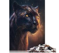 Adult Jigsaw Puzzles 1000 Pieces Panther Rain Wood Jigsaw Puzzles for Adults Educational Game Challenge Toy 1000pcs (75x50cm)