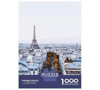Adult Jigsaw Puzzles 1000 Pieces Paris Skyline with Eiffel Tower Adult Puzzles Hands-on Game Analysis And Logic Gifts for Friends And Family 52x38cm/1000pcs