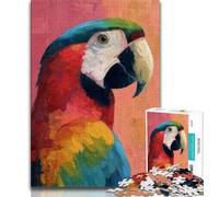 Adult Jigsaw Puzzles 1000 Pieces Parrot Oil Painting Puzzles for Teenagers,Stress Reliever Staycation Kill Time Wishlist with Santa Claus 26x38cm