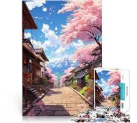 Adult Jigsaw Puzzles 1000 Pieces Pastel Fuji Mountain Lernspiele Heimdekoration mit passendem Poster und Quizblatt38x26cm