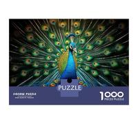 Adult Jigsaw Puzzles 1000 Pieces Peacock Feathers Wall Mural Puzzles for Adults Anti-Stress Toys Precision Cutting Educational Challenge 70x50cm/1000pcs