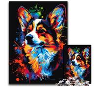 Adult Jigsaw Puzzles 1000 Pieces Pembroke Welsh Corgi Puzzles for Adults DIY Decoration, Brain Challenge, for Adult, Family, 26X38CM/10.23x14.96inch