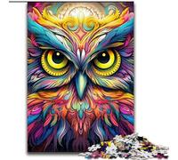Adult Jigsaw Puzzles 1000 Pieces Pink Owl 1000-Piece Jigsaw Puzzle Challenging Brain Teaser for Teenager, Family Game Night Fun 26x38cm