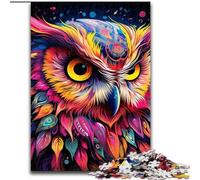Adult Jigsaw Puzzles 1000 Pieces Pink Owl cardboard Jigsaw Educational Activity for Cognitive Skills Cognitive Skill Improvement size : 26x38cm