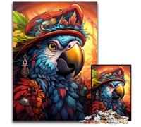 Adult Jigsaw Puzzles 1000 Pieces Pirate Parrot Jigsaw Puzzles DIY Decoration, Brain Challenge, for Adult, Family, 26X38CM/10.23x14.96inch
