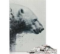 Adult Jigsaw Puzzles 1000 Pieces Polar Bear Majesty Puzzle for Adults And Teenager Jigsaw Puzzles for Adults Educational Game Challenge Toy 1000pcs (75x50cm)
