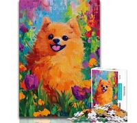 Adult Jigsaw Puzzles 1000 Pieces Pomeranian,Help The Brain Exercise Addictive Toys to Cultivate Patience Gift For Birthdays (75x50cm)