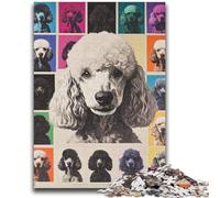 Adult Jigsaw Puzzles 1000 Pieces Poodle Collage 1000 Pieces for Teenagers,Birthday Present, Gifts, Wall Art for Age 14 Years Up (26x38cm)