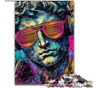 Adult Jigsaw Puzzles 1000 Pieces Pop-art Michelangelos David Statue Jigsaw Home Decor Brain Teaser Game for Teenagers & Family Interaction (size 26x38cm)
