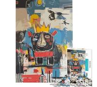 Adult Jigsaw Puzzles 1000 Pieces Pop Art Rhino King Abstract Poster Difficult And Challenge Improve Memory Educational Toy for Ages 14 And over (38x26cm)