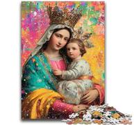 Adult Jigsaw Puzzles 1000 Pieces Portrait of Mary The Mother Adult Jigsaw,Stress Reliever Difficult Challenge Unique Home Decor And Gifts (50x75cm)