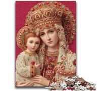 Adult Jigsaw Puzzles 1000 Pieces Portrait of Mary The Mother for Age 14 Years And over Decompressing Intellectual Educational Toy Great Gift 26x38cm