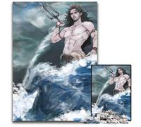 Adult Jigsaw Puzzles 1000 Pieces Poseidon And The Tsunami Impossible Jigsaw Puzzles for Adults Brain Challenge Gift Educational Activity for Teenagers 1000 PCS(75x50cm)