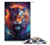 Adult Jigsaw Puzzles 1000 Pieces Psychedelic Animal Tiger Home Decoration Puzzle Toys Deal As Gifts for The Whole Family 1000 PCS(75x50cm)