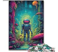 Adult Jigsaw Puzzles 1000 Pieces Psychedelic Astronaut Jigsaw Interactive Family Game, Ideal, Family Activity Game (size : 50x75cm)