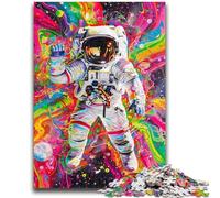 Adult Jigsaw Puzzles 1000 Pieces Psychedelic Astronaut Teenager Puzzles,Stress Reliever Difficult Challenge Unique Home Decor And Gifts (75x50cm)