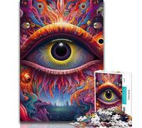 Adult Jigsaw Puzzles 1000 Pieces Psychedelic Eyes Adult Puzzles,family Fun Games Is Ideal As A Gift for The Whole Family (size 38x26cm)