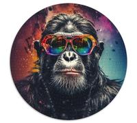 Adult Jigsaw Puzzles 1000 Pieces Psychedelic Monkey Puzzle 1000 Pieces Jigsaw Perfect for Teenagers & Collectors,Ideal Home Decor & Travel Gift (67.5x67.5cm)
