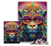 Adult Jigsaw Puzzles 1000 Pieces Psychedelic Monkey Puzzles for Adults 50x75 cm Brain Challenge Game for Teenagers & Family Interaction