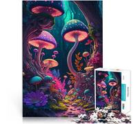 Adult Jigsaw Puzzles 1000 Pieces Psychedelic mushrooms Staycation: Zeit totschlagen Tolles Geschenk für Spiele52x38cm