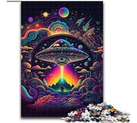 Adult Jigsaw Puzzles 1000 Pieces Psychedelic Nature Made of Wood, Fun Activity for at Home 50x75cm Engaging Family Game Night Activity