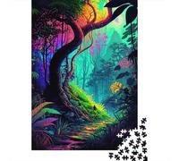 Adult Jigsaw Puzzles 1000 Pieces Psychedelic Nature45 Wooden Puzzles for Adults Sustainable Puzzle Games 1000pcs (75x50cm)