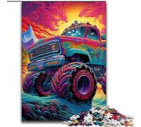 Adult Jigsaw Puzzles 1000 Pieces Psychedelic Truck Jigsaw Puzzles for Adults, 1000 Piece Family Activity Game for Teenager, DIY Home Decor Brain Teaser Gift 26x38cm