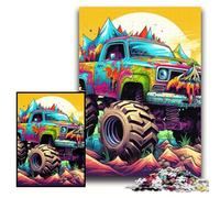 Adult Jigsaw Puzzles 1000 Pieces Psychedelic Truck Puzzles for Adults 26x38 cm Brain Challenge Game for Teenagers & Family Interaction