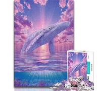 Adult Jigsaw Puzzles 1000 Pieces Psychedelic Whale Adult Puzzles,family Fun Games Is Ideal As A Gift for The Whole Family (size 75x50cm)