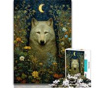 Adult Jigsaw Puzzles 1000 Pieces Psychedelic Wolf,Educational Games Home Decoration Educational Game for Birthday,Chrismas (38x26cm)