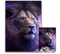 Adult Jigsaw Puzzles 1000 Pieces Purple Lion Challenging Puzzles Perfect for Teenagers & Collectors, Ideal Home Decor & Travel Gift 50x75CM/19.68x29.52inch