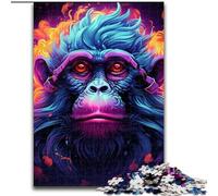 Adult Jigsaw Puzzles 1000 Pieces Purple Monkey 1000Pc Adults Jigsaw Puzzle Challenging Brain Teaser, Family Game Night (Size 50x75 cm)