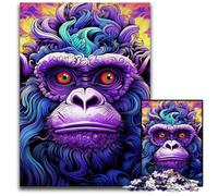 Adult Jigsaw Puzzles 1000 Pieces Purple Monkey Jigsaw Puzzles for Adults High-Difficulty Brain Teaser for Teenagers 50x75CM/19.68x29.52inch