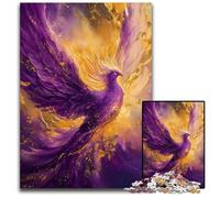 Adult Jigsaw Puzzles 1000 Pieces Purple Phoenix Rising Difficult Puzzles for Adults Perfect for Christmas Halloween Easter New Year 1000 PCS(38x26cm)
