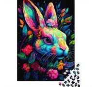 Adult Jigsaw Puzzles 1000 Pieces Rabbit Wood Jigsaw Puzzles for Adults Educational Game Challenge Toy 1000pcs (75x50cm)